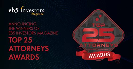 WR Immigration in EB5 Investors Magazine Top Attorneys Awards