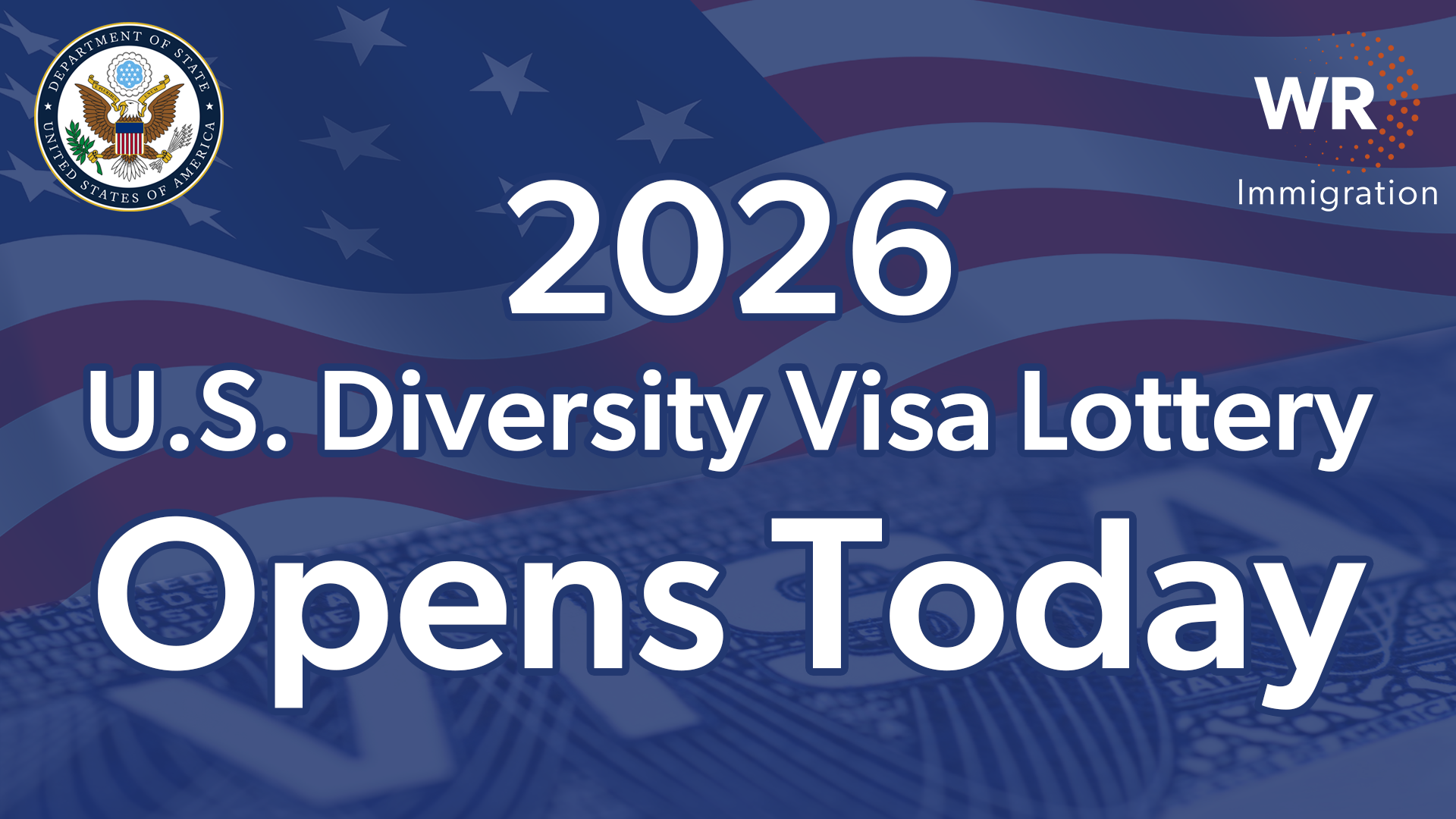 2026 US Diversity Visa Lottery Opens Today