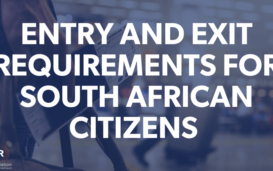 Entry and Exit Requirements for South African Citizens Traveling to South Africa